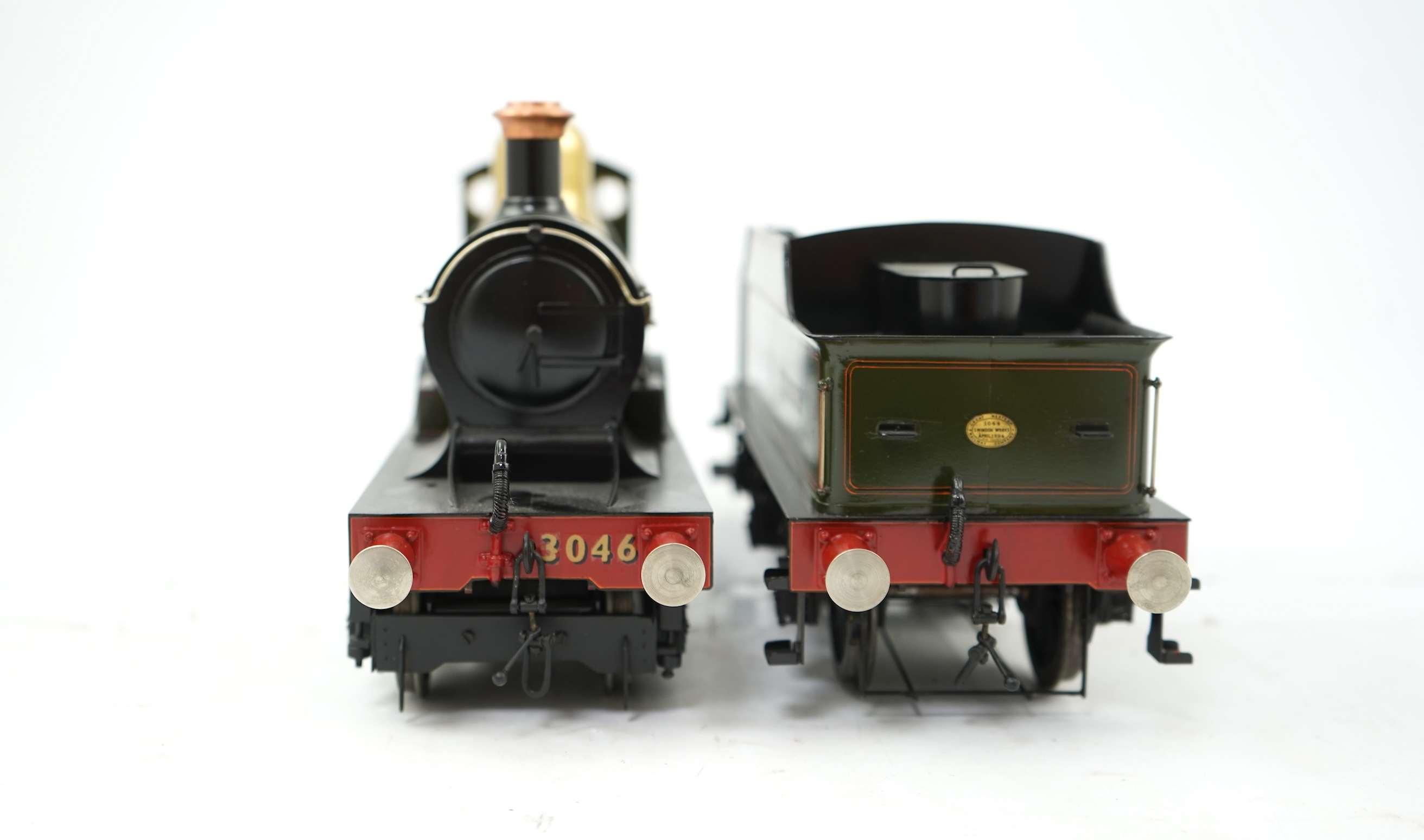 A Gauge One Cherry Scale Models model of a ‘Dean Single’ GWR Achilles Class (Class 3031) Lord of The Isles 3046, 4-2-2 tender locomotive, powered for two rail operation.